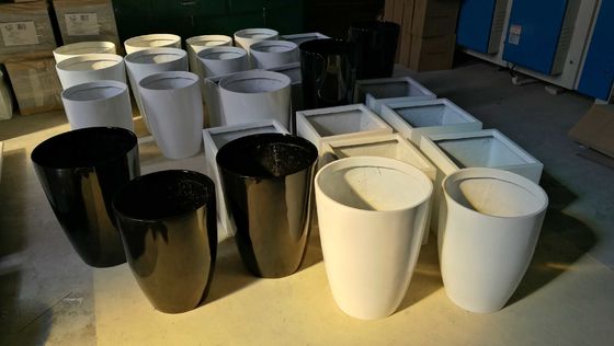 kopen Ronde grote glasvezel bloempotten voor buiten straatlandschap online manufacture