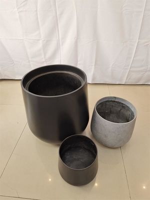 kopen Ronde vorm van glasvezel bloempotten GRP planter doos voor hotel buiten binnen online manufacture