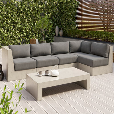 kopen China Foshan City Beton patio zijde tafel voor buiten decor Beton tafel sets Bank online manufacture