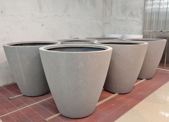 kopen Gepersonaliseerde kleur ronde glasvezel plantpotten met afvoergat online manufacture