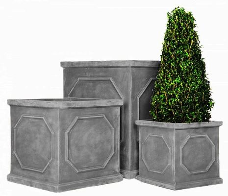 kopen Bloemenplanters Potten Hand gesneden Glasvezelplanter met afwerking Hand gesneden uniek ontwerp online manufacture