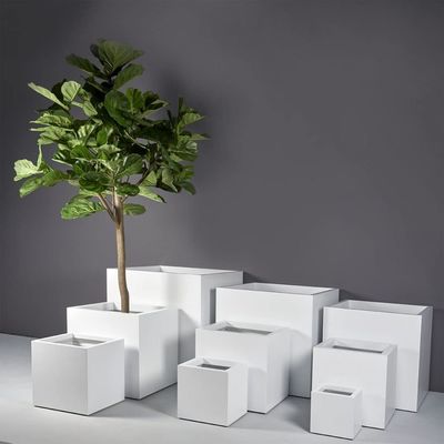 kopen Glasvezelplantpot met verschillende groottes Glasvezelbloemplanters Matte Afwerking Op maat online manufacture