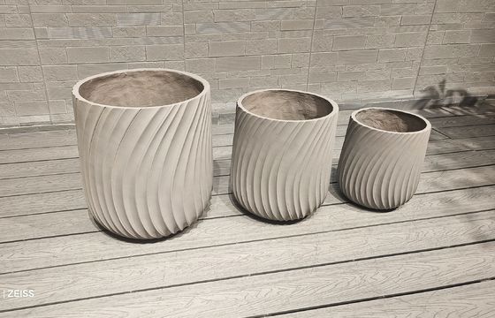 kopen Stijlvolle ronde kleivezelplanter voor warmer en barbecue campingbrander online manufacture