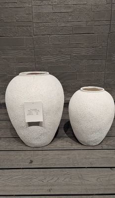 kopen Drainage gaten in ronde vezel cement pot voor plantenliefhebbers online manufacture