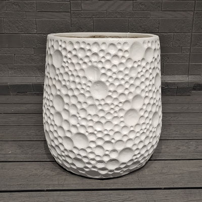 kopen Steensteenvormig uitsteekselpatroon Wit Schoon Cylindervormig Fiber Clay Planter online manufacture