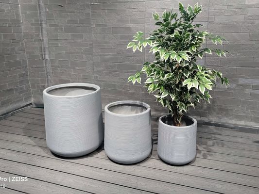Duurzame ronde bloemplanter met drainage