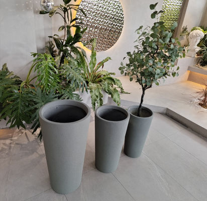 Buitentuin glasvezel bloempotten groot voor echte of kunstmatige boom
