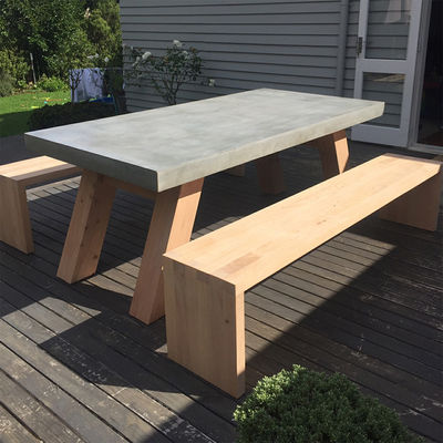 Waterbestendige GRC betonnen tafel voor duurzame luxe betonnen buitenmeubelen