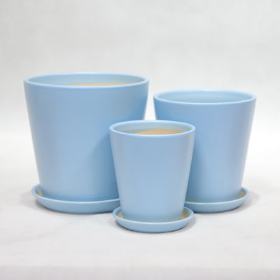 Ronde moderne keramische planters, lichtgewicht voor huisversiering