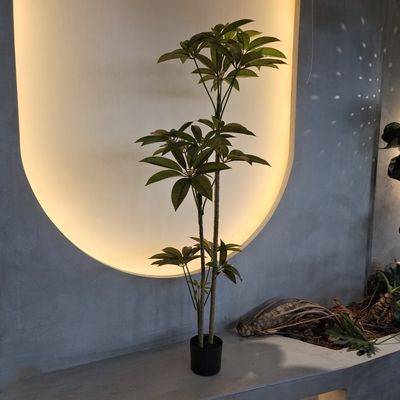 Schefflera Faux Plant met UV-bescherming Kunstmatige varensboom voor interieurhuisdecoratie Kunstmatige planten