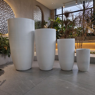 Vloerenpotten van gladde oppervlakte van kunststofklei voor bloemen en groene plantenversiering