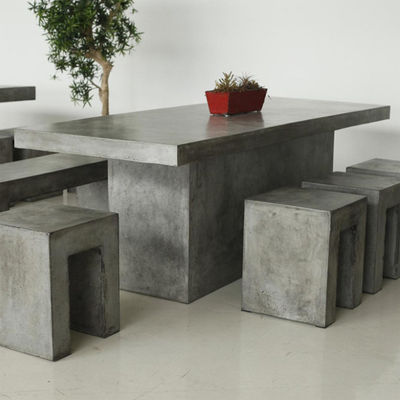 Hoekvormige keuken stoel set Beton GRC Eettafel Met Bank