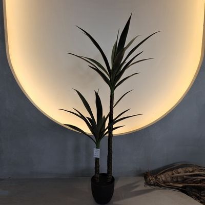 Lush 100-130 cm zijde kunstmatige yucca boom alle weersomstandigheden waterdichte valse plant