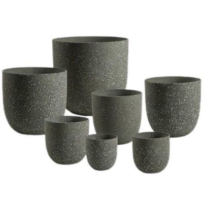 Stijlvolle tuinpotten van vezelcement voor bloemen / groene planten in de binnentuin