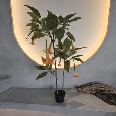 Insectenbestendige, levensechte kunstmatige planten, kunstmatige datura-boom voor huisversiering