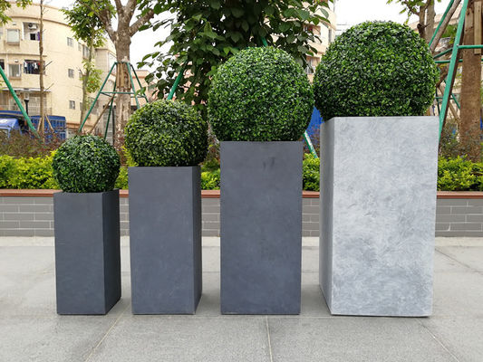 7-8 Jaar Indoor Levensduur Planter van glasvezel voor hoge rechthoekige ruimtes