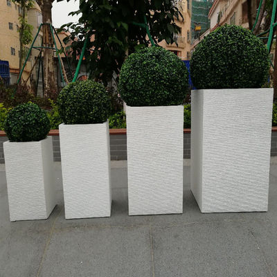 Indoor Outdoor Fiber Clay Flower Pot Light Weight Fiber Clay Plant Box Voor Tuin