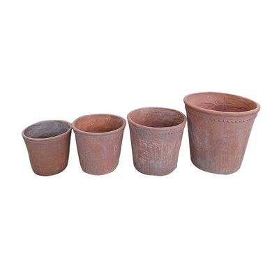 Duurzame kleivezelplanter met met de hand gesneden afwerking ronde textuur oppervlak